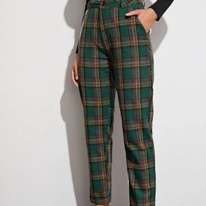 SHEIN Plaid Pants